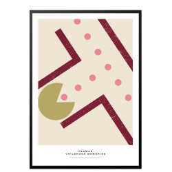 Pac-Man plakat. - Childhood memories. Bordeaux