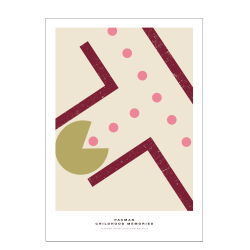 Pac-Man plakat. - Childhood memories. Bordeaux