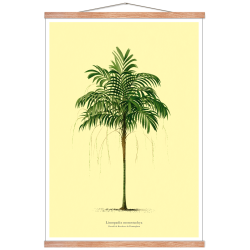 Vintage palme plakat. lys gul