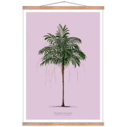 Vintage palme plakat. Lilla