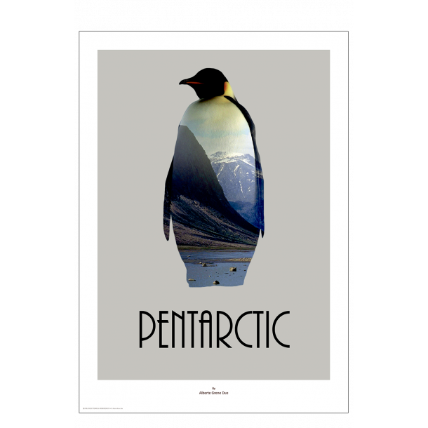 Pentarctic. Designplakat med dyr.