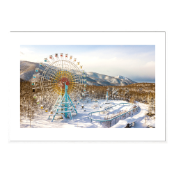 Ferris wheel. Abandoned places