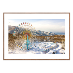 Ferris wheel. Abandoned places