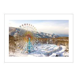 Ferris wheel. Abandoned places