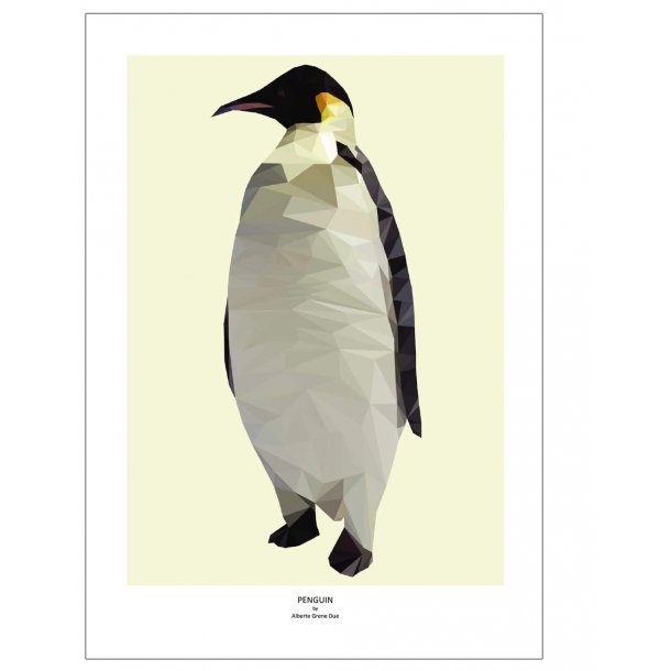 Penguin. Designplakat med dyr.