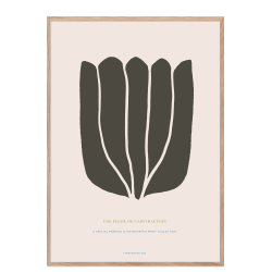 Poster. Fleur de abstraction No. 13 - Brun