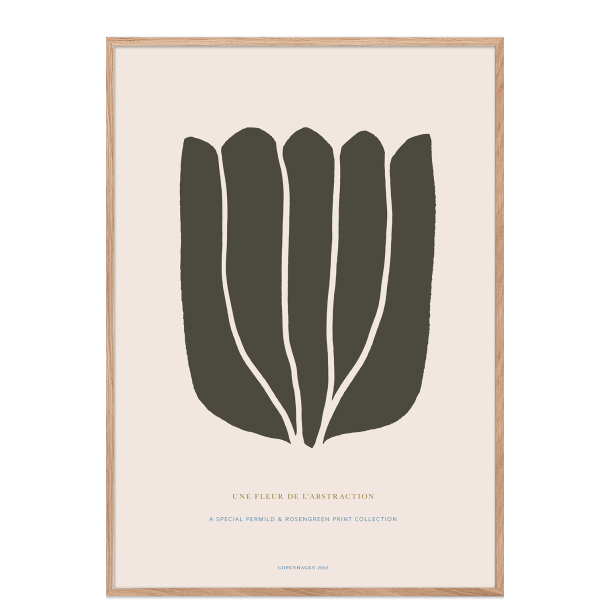 Poster. Fleur de abstraction No. 13 - Brun