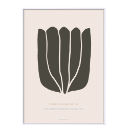 Poster. Fleur de abstraction No. 13 - Brun