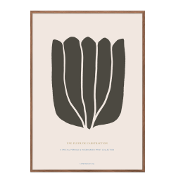 Poster. Fleur de abstraction No. 13 - Brun