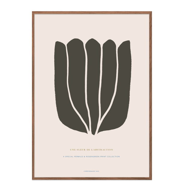 Poster. Fleur de abstraction No. 13 - Brun