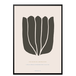 Poster. Fleur de abstraction No. 13 - Brun