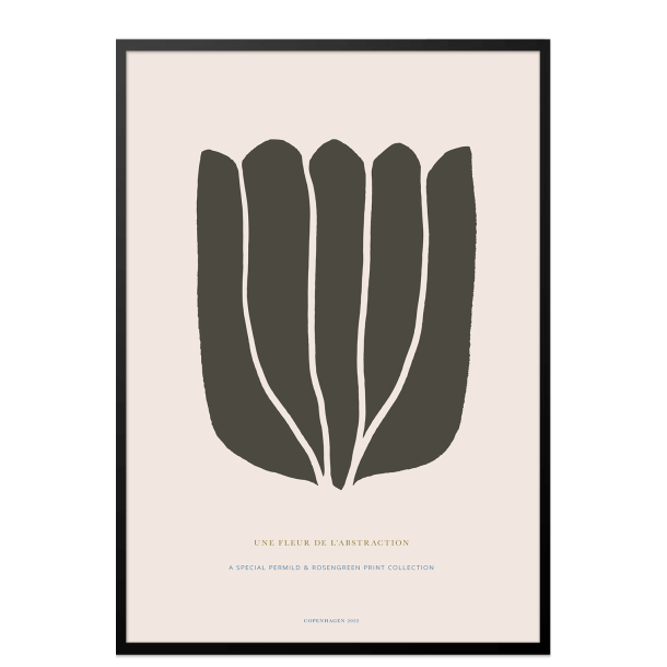Poster. Fleur de abstraction No. 13 - Brun