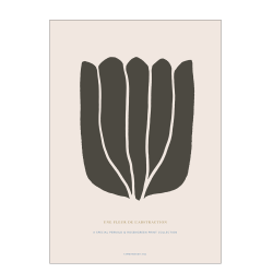 Poster. Fleur de abstraction No. 13 - Brun
