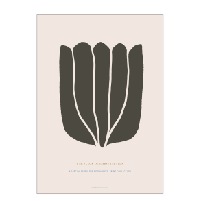 Poster. Abstraction Flower No. 13 - Brown