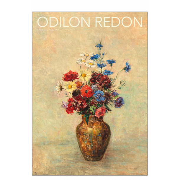 Odilon Redon: Blomster i vase (gul) 