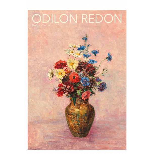 Odilon Redon: Blomster i vase (rosa) 