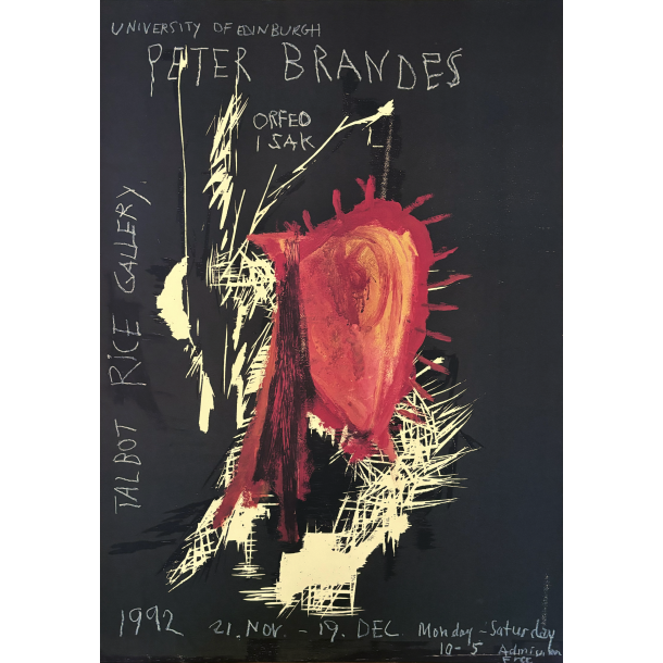 Peter Brandes plakat. Talbot Rice Gallery 1992