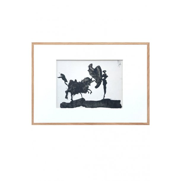 Little Picasso "Bullfighting" with passepartout and frame