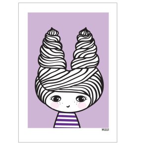 MUUI Pige i lilla. Plakat.