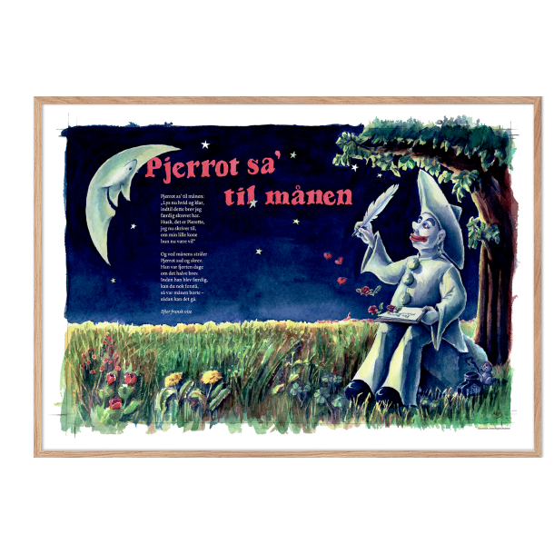 Pjerrot sa' til mnen, sangplakat