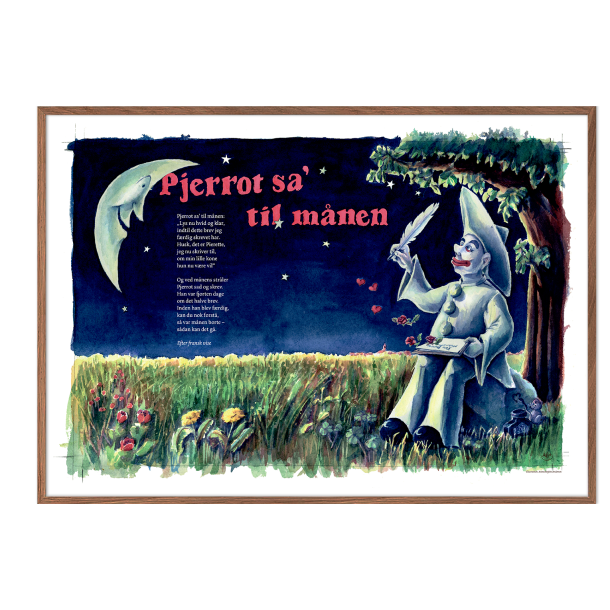 Pjerrot sa' til mnen, sangplakat