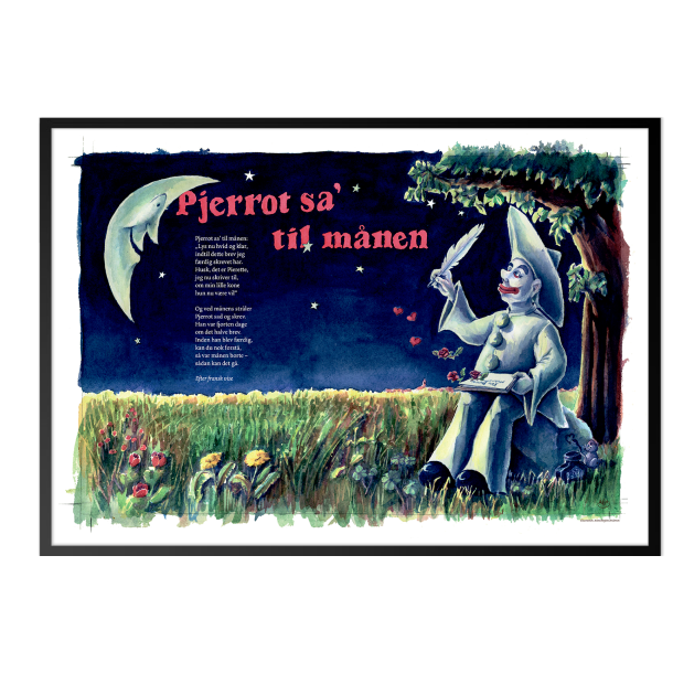 Pjerrot sa' til mnen, sangplakat