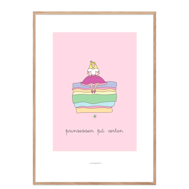 H.C. Andersen - Prinsessen p rten. Brneplakat.