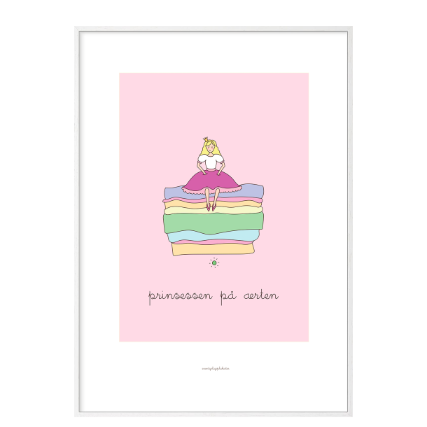 H.C. Andersen - Prinsessen p rten. Brneplakat.