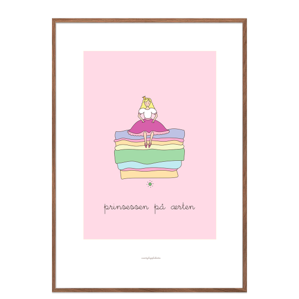 H.C. Andersen - Prinsessen p rten. Brneplakat.