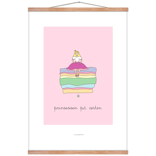 H.C. Andersen - Prinsessen p rten. Brneplakat.