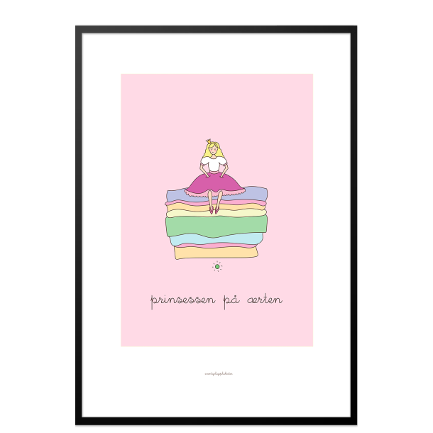 H.C. Andersen - Prinsessen p rten. Brneplakat.