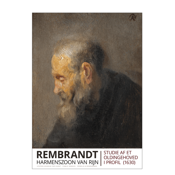 Rembrandt. Kopf eines alten Mannes
