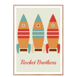 Rocket brothers rocket kid's poster