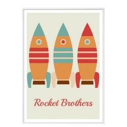 Rocket brothers rocket kid's poster