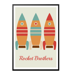 Rocket brothers rocket kid's poster