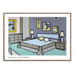 Pop-art. Interior with Waterlilies