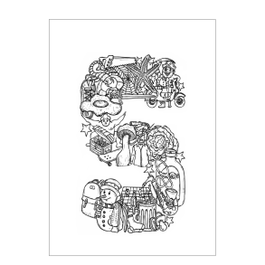 S - Buchstabe doodle