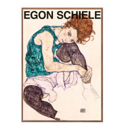 Egon Schiele. Siddende kvinde med bjet kn