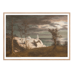 Sdring, die Sommerturmspitze in Mns Klint. Mondschein