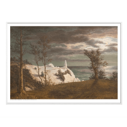 Sdring, die Sommerturmspitze in Mns Klint. Mondschein