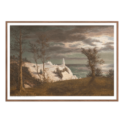 Sdring, die Sommerturmspitze in Mns Klint. Mondschein