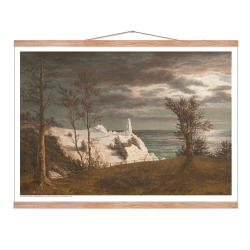 Sdring, die Sommerturmspitze in Mns Klint. Mondschein