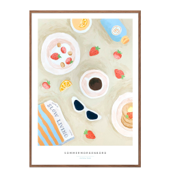 Sommermorgenbord. Hvid kant