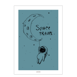 Space travel Blue - Brneplakat