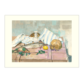 Stilleben (Schdel und Fisch)