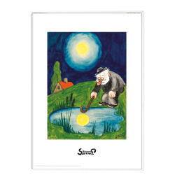 P, The moon in the street light