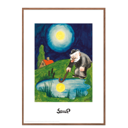 P, The moon in the street light