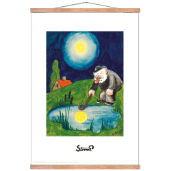 P, The moon in the street light