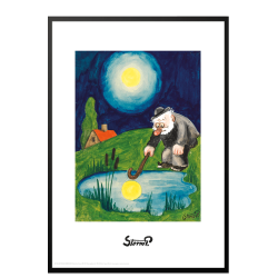 P, The moon in the street light