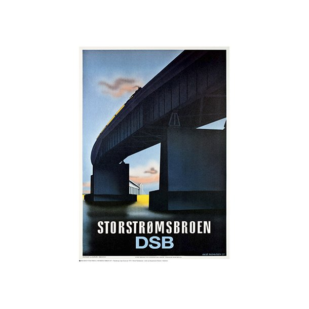 operatør Hindre Fjendtlig Rasmussen 16 Storstrømsbroen, DSB, 1937 - Plakater - Permild & Rosengreen